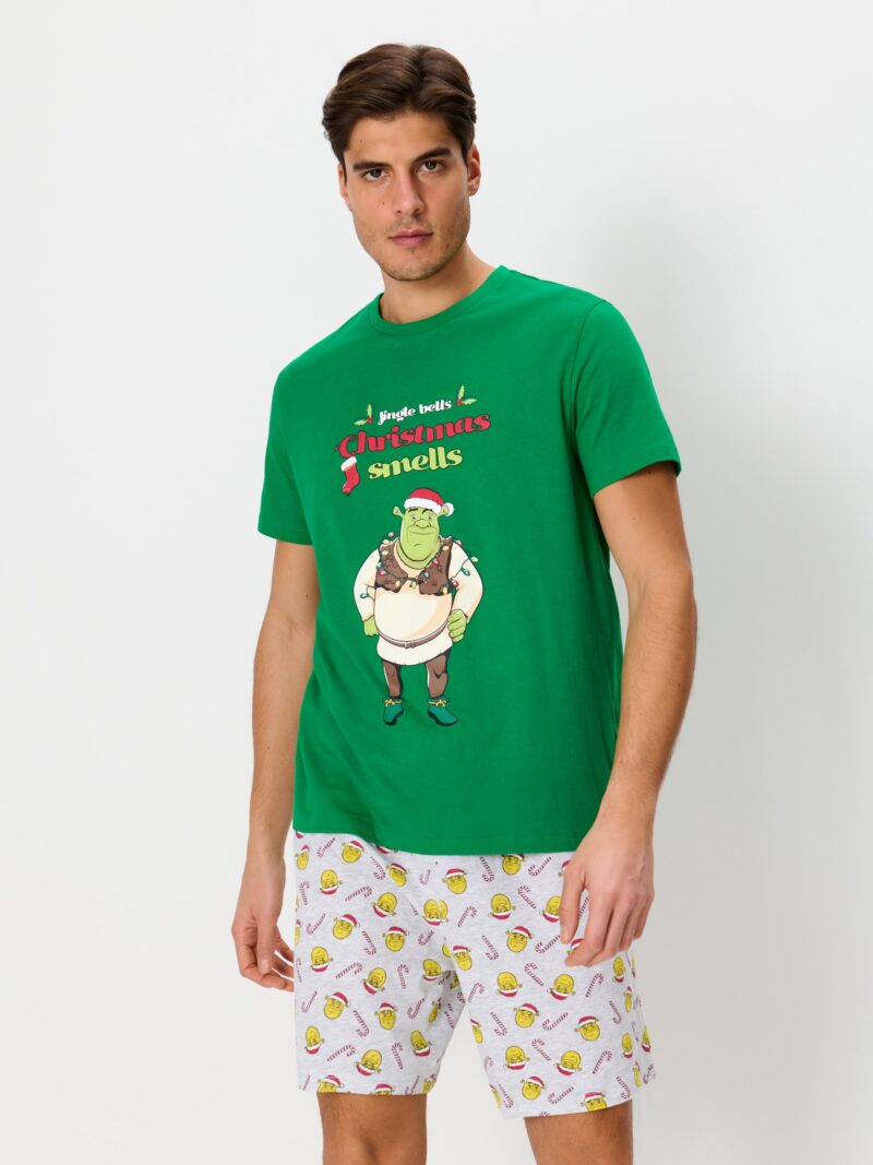 Pijama din două piese Shrek - verde preţ