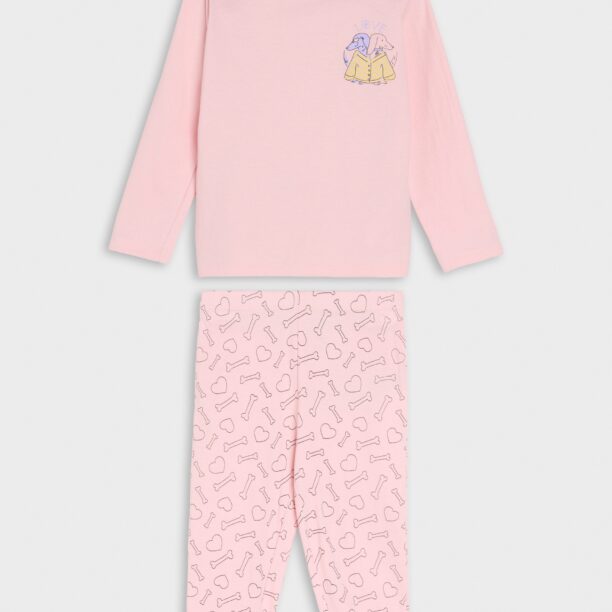 Pijama din două piese - roz-pastel preţ