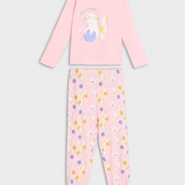 Pijama din două piese - roz-pastel preţ