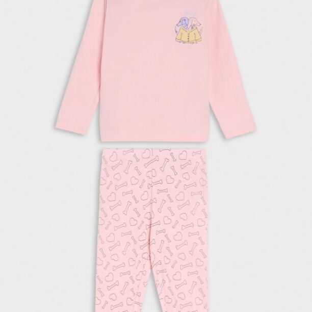 Pijama din două piese - roz-pastel