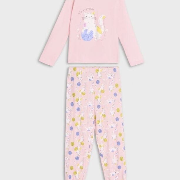 Pijama din două piese - roz-pastel