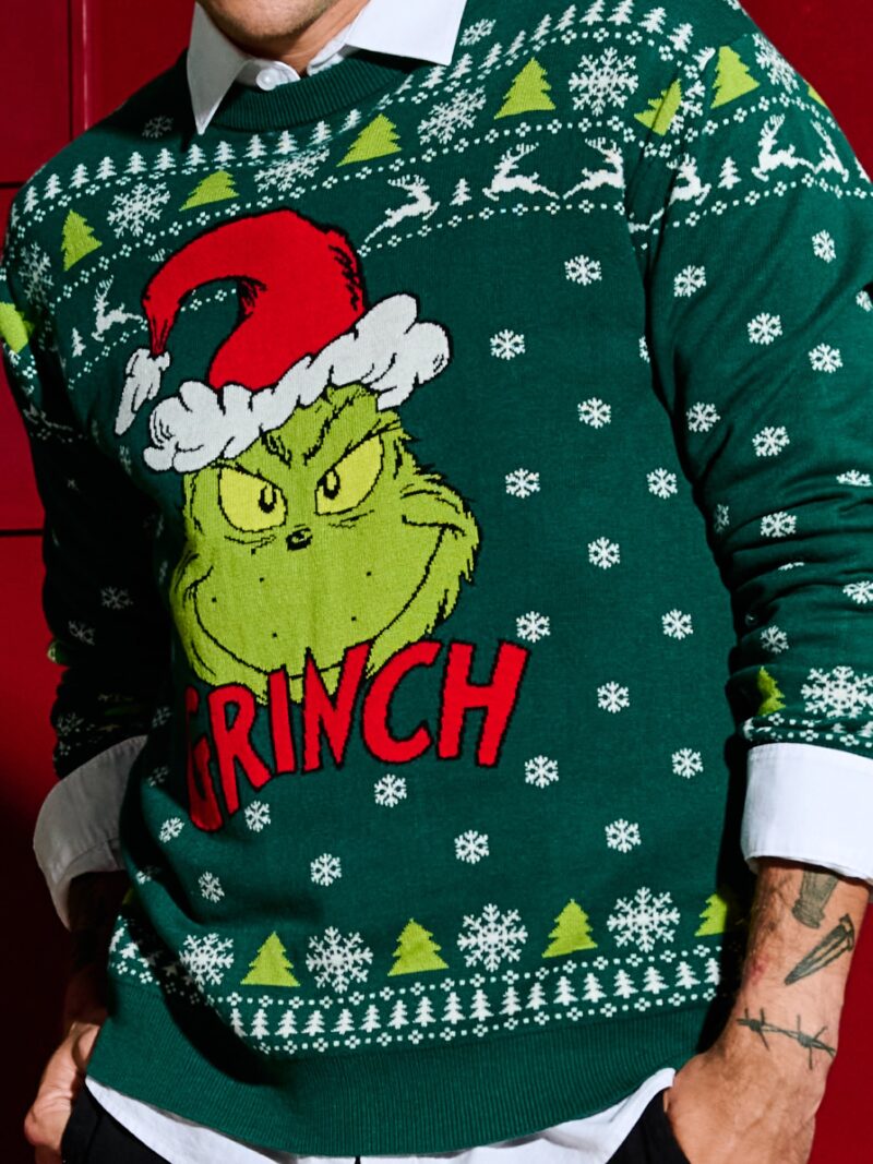 Pulover Grinch - verde-metalizat preţ