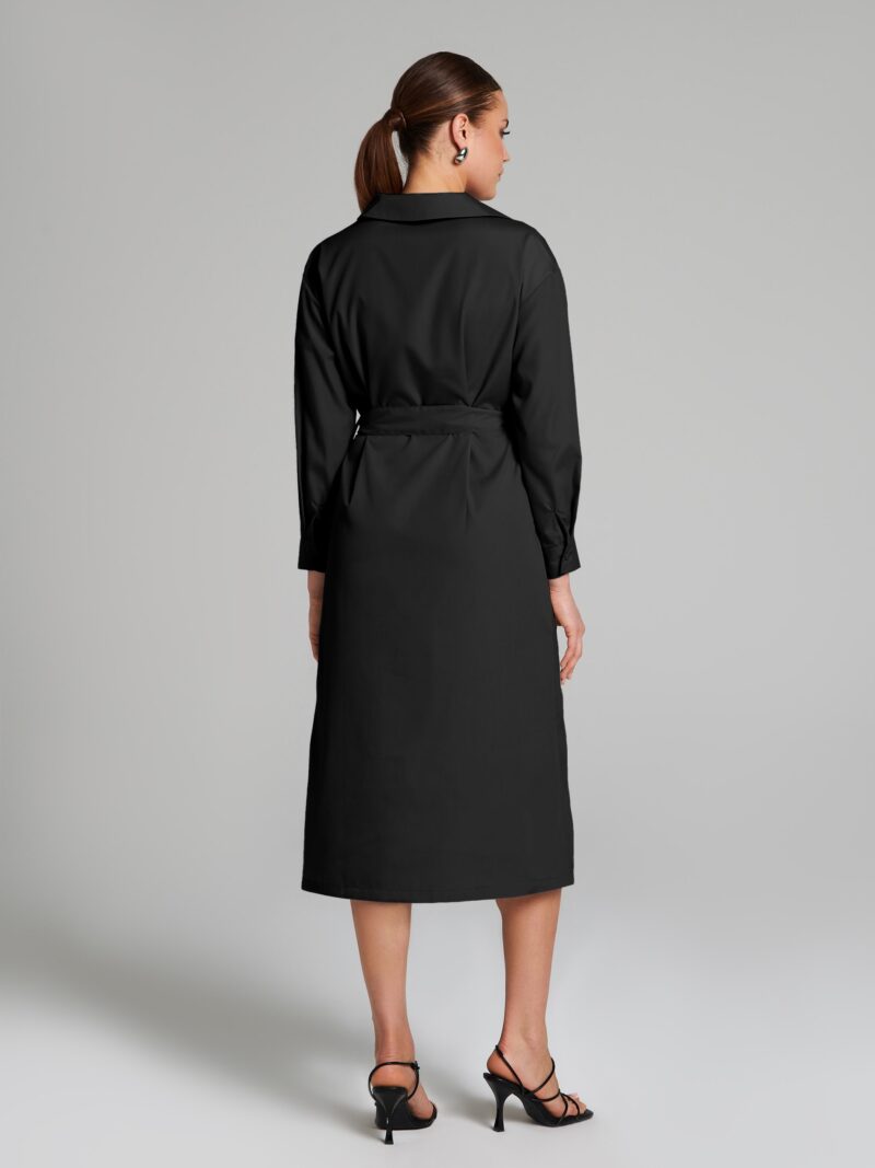 Cumpăra Rochie midi cu guler - negru