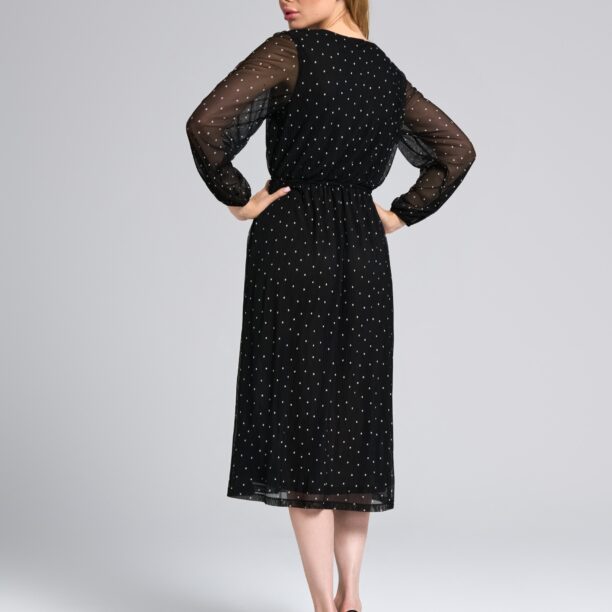 Cumpăra Rochie midi cu imprimeu de leopard - negru