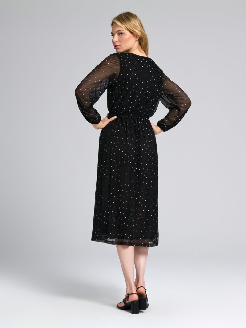 Cumpăra Rochie midi cu imprimeu de leopard - negru