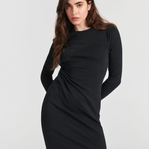 Rochie mini cu fronseu - negru