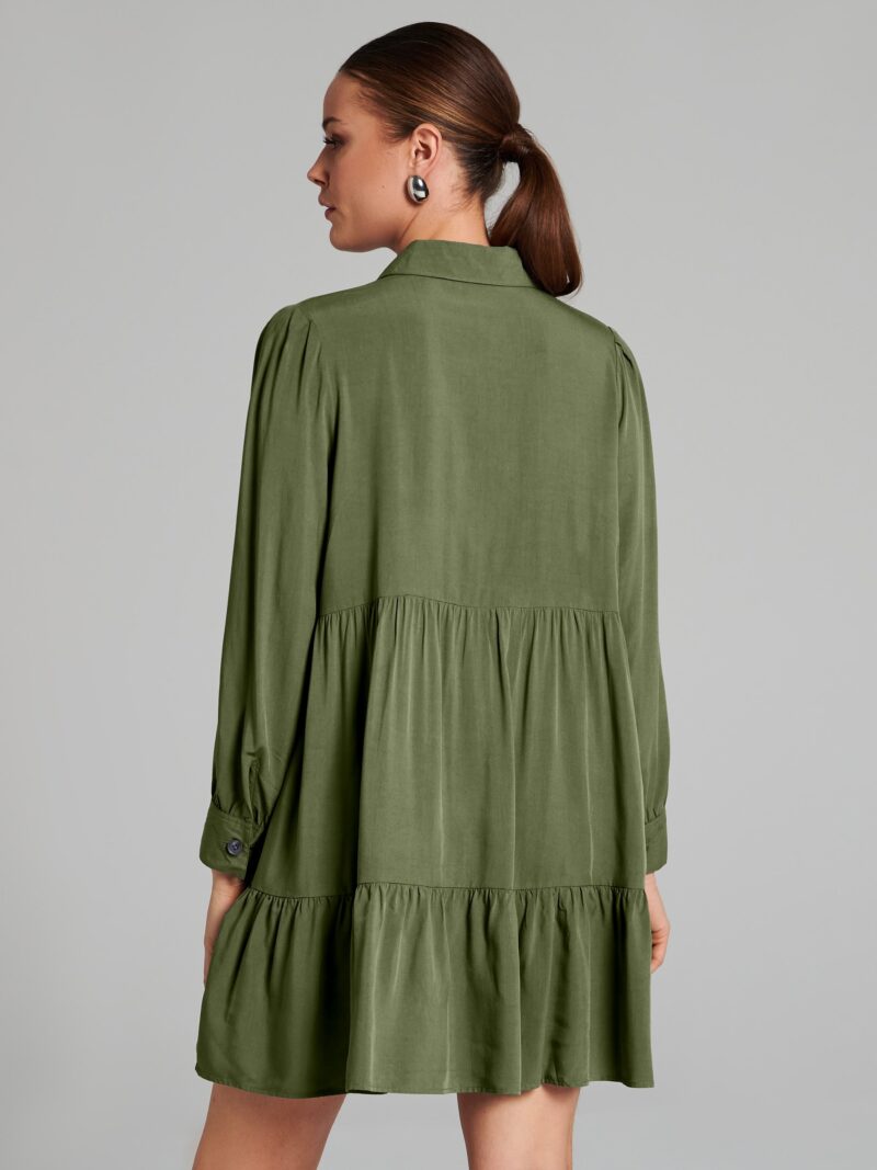 Cumpăra Rochie mini cu guler - verde-oliv