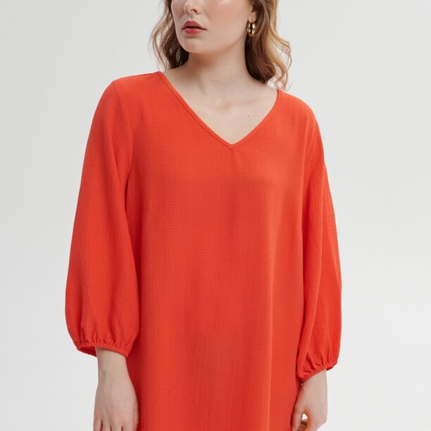 Original Rochie mini cu mâneci bufante - oranj-mandarină