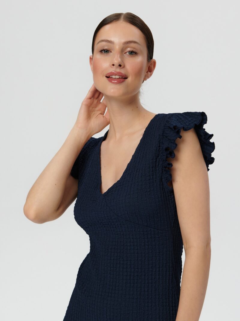 Cumpăra Rochie mini cu volănașe - bleumarin