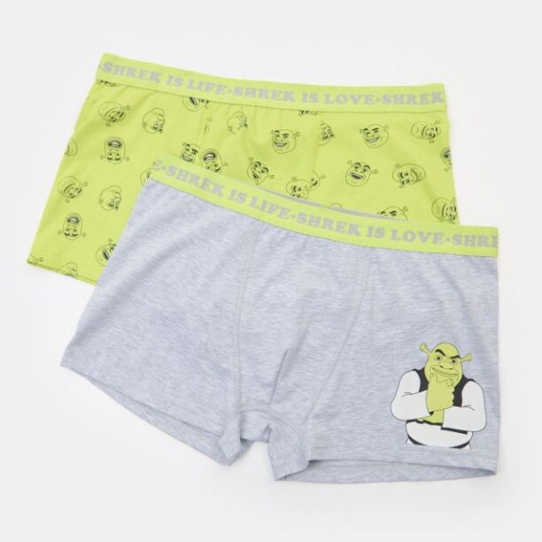 Set de 2 perechi de boxeri Shrek - multicolor