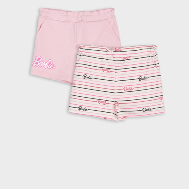 Set de 2 perechi de pantaloni scurți Barbie - roz-pastel preţ