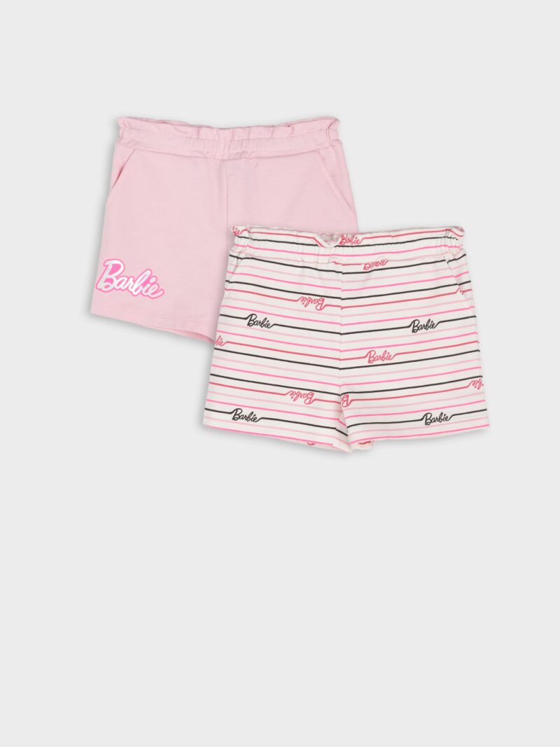 Set de 2 perechi de pantaloni scurți Barbie - roz-pastel preţ