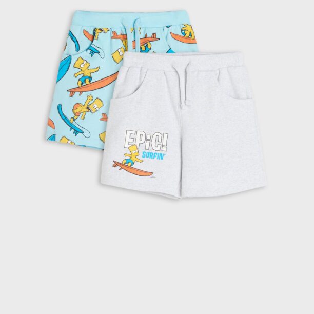 Set de 2 perechi de pantaloni scurți The Simpsons - gri deschis preţ