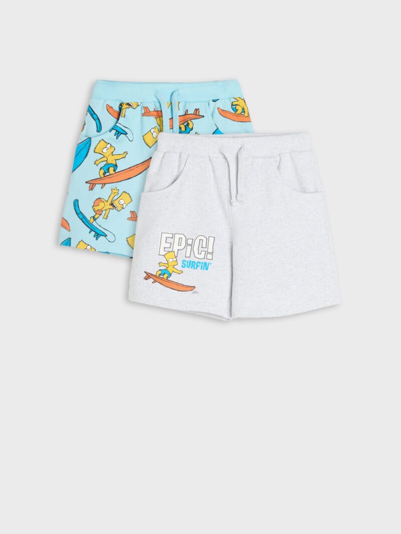 Set de 2 perechi de pantaloni scurți The Simpsons - gri deschis preţ