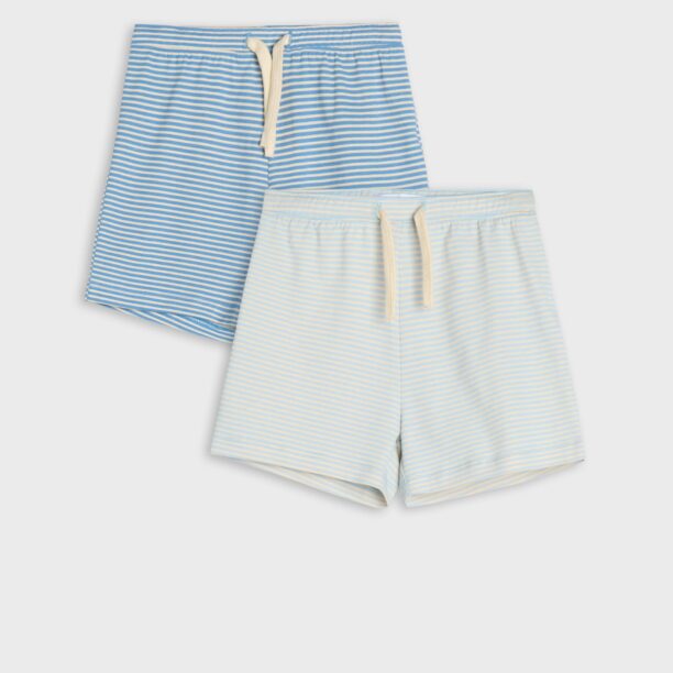 Set de 2 perechi de pantaloni scurți - albastru-pal preţ