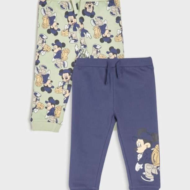 Set de 2 perechi de pantaloni sport Mouse Mickey - verde-oliv deschis