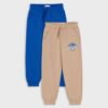 Set de 2 perechi de pantaloni sport jogger - albastru