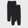 Set de 2 perechi de pantaloni sport jogger - negru