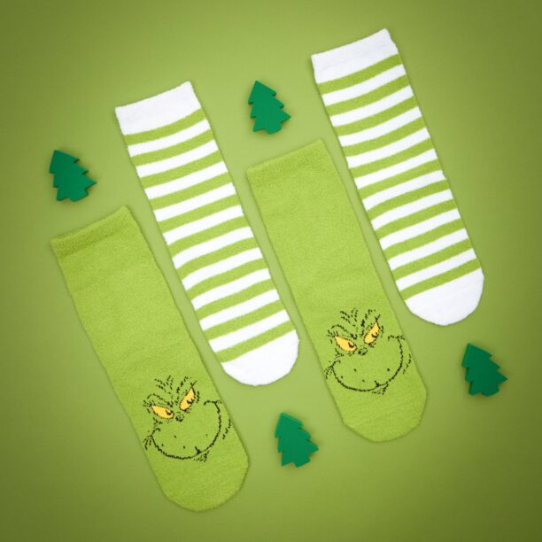 Set de 2 perechi de șosete Grinch - multicolor preţ