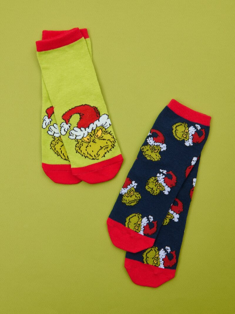 Set de 2 perechi de șosete Grinch - multicolor preţ