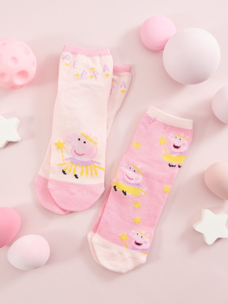 Set de 2 perechi de șosete Peppa Pig - multicolor preţ