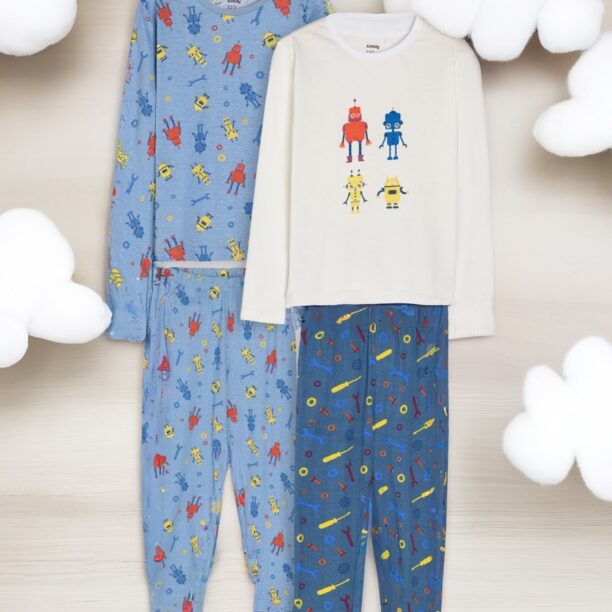 Set de 2 pijamale - albastru preţ