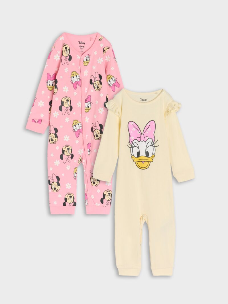 Set de 2 salopete din bumbac Disney - crem preţ