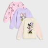 Set de 3 bluze sport Minnie Mouse - crem