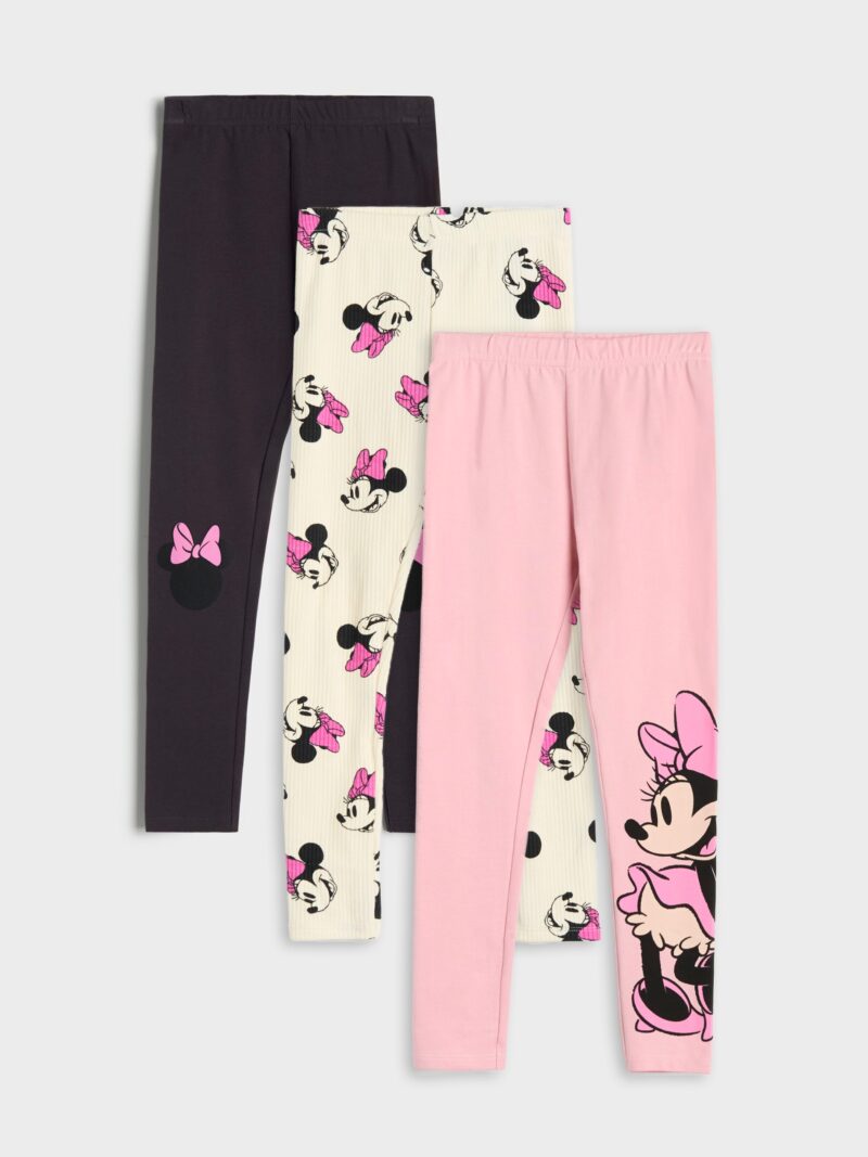 Cumpăra Set de 3 perechi de colanți Minnie Mouse - roz-trandafiriu