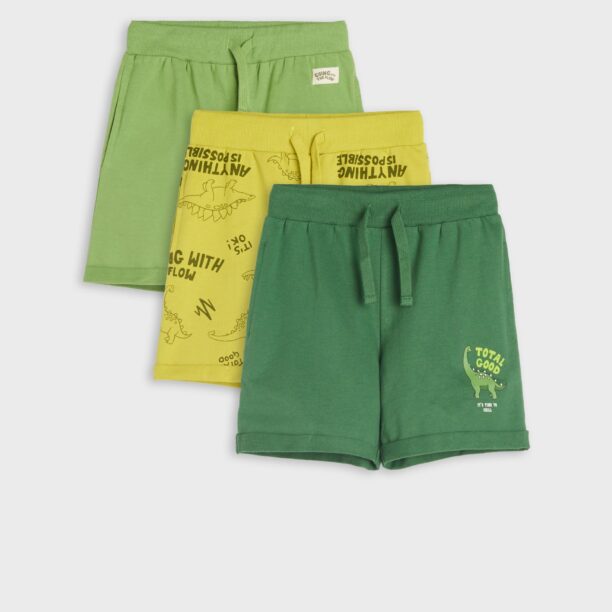 Set de 3 perechi de pantaloni scurți - gri-maroniu preţ