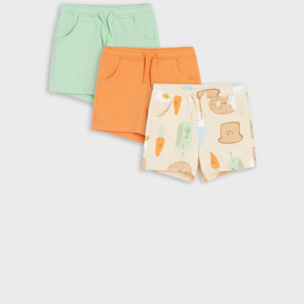 Set de 3 perechi de pantaloni scurți - verde-pal preţ