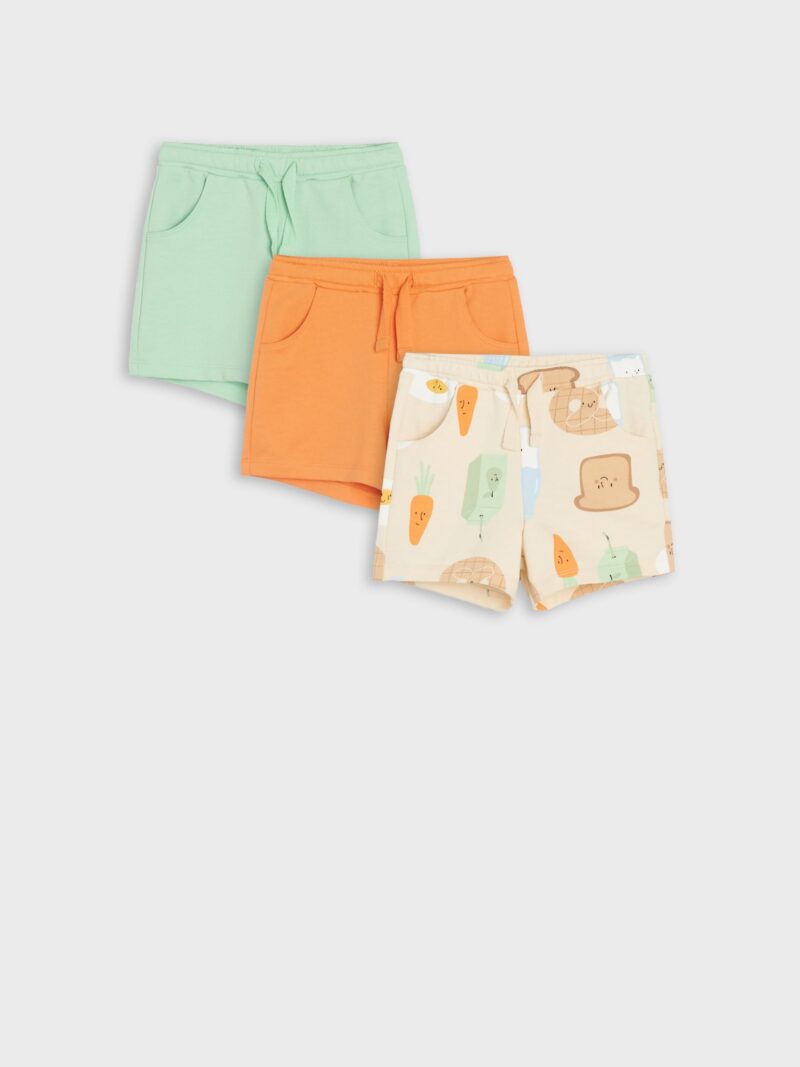 Set de 3 perechi de pantaloni scurți - verde-pal preţ