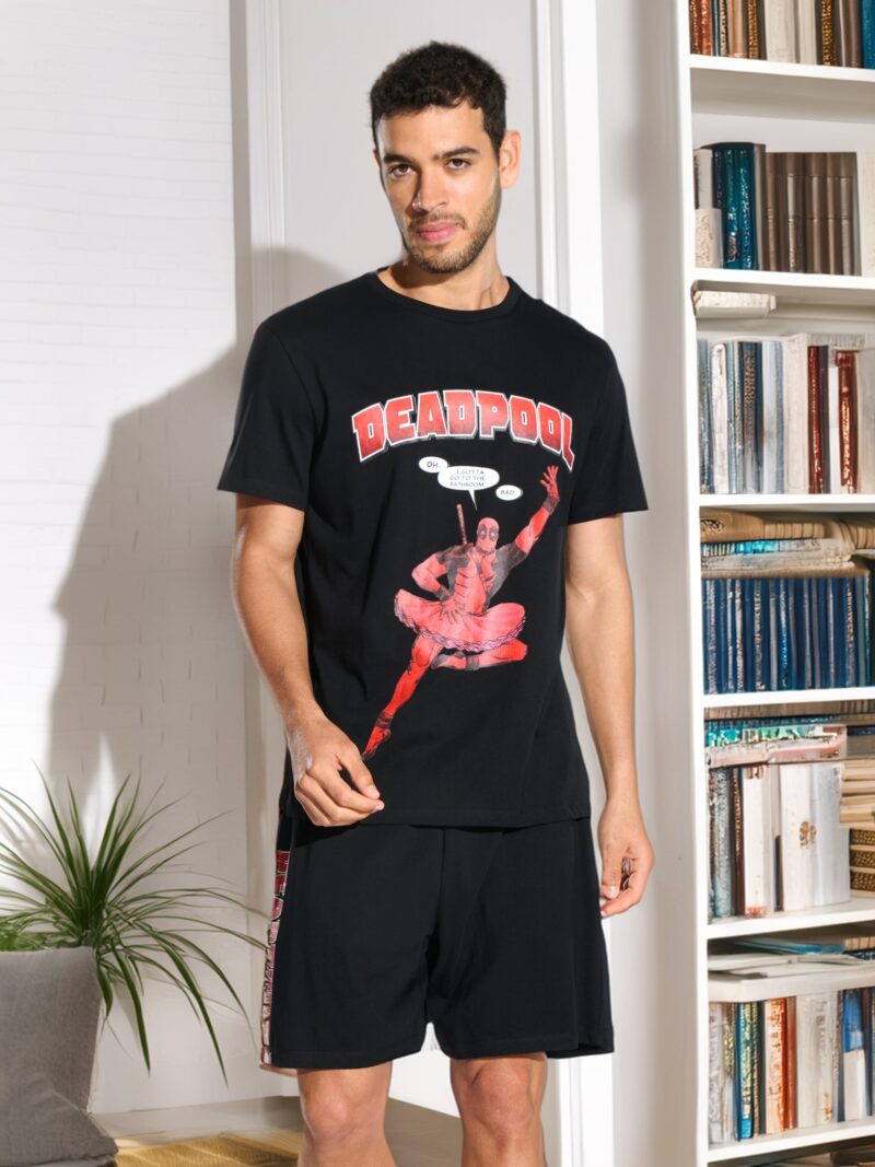 Set pijama Deadpool - negru preţ