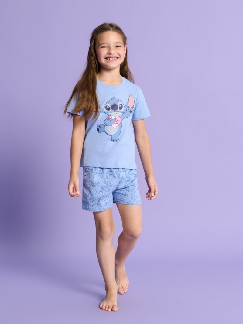 Set pijama Stitch - light blue preţ