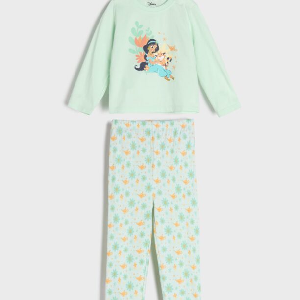 Set pijamale Disney Princess - verde-pal preţ