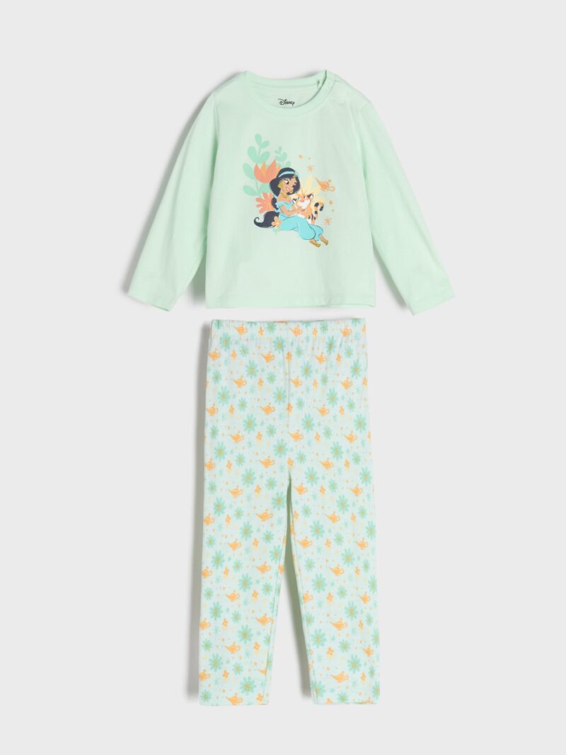 Set pijamale Disney Princess - verde-pal preţ