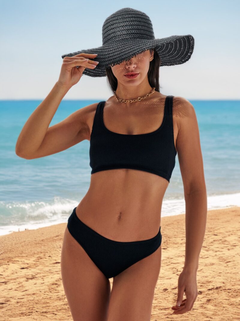 Slip bikini - negru preţ