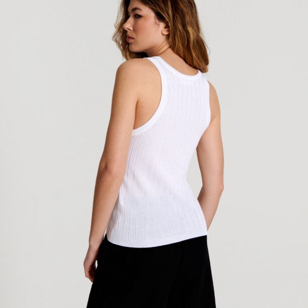 Original Top din tricot - alb