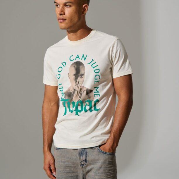 Tricou 2Pac - crem