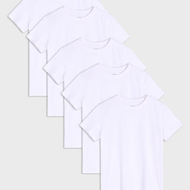 Tricou 5 pack - alb