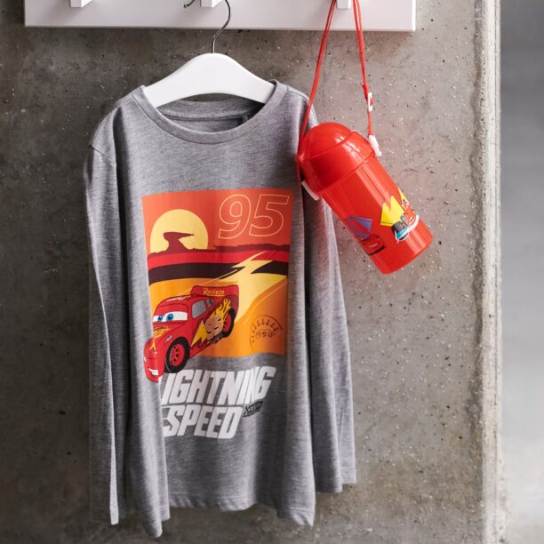 Tricou Cars cu mânecă lungă - gri deschis preţ