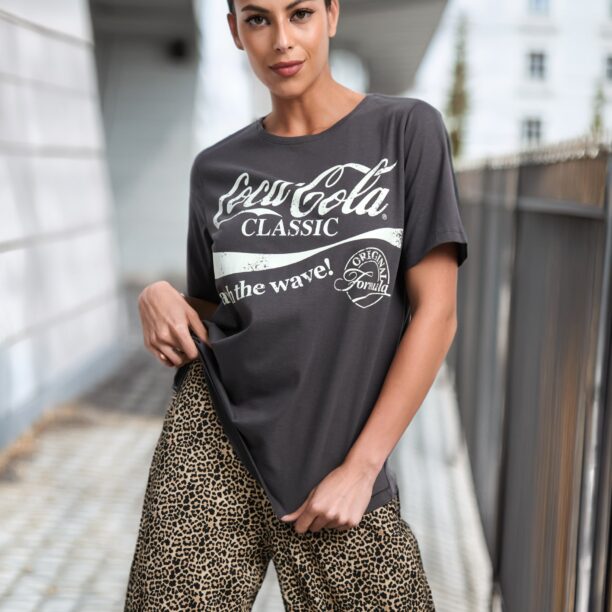 Tricou Coca Cola - gri-închis preţ