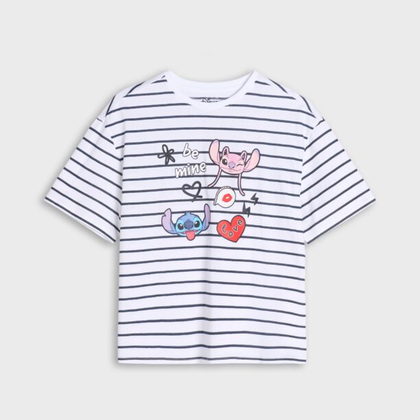 Tricou Disney cu mânecă lungă - alb preţ