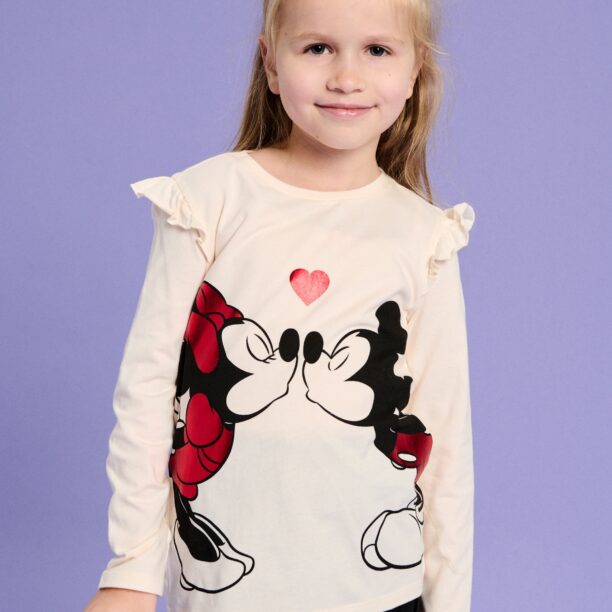 Tricou Disney din bumbac - crem preţ