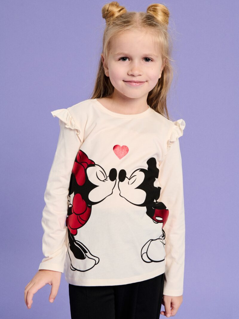 Tricou Disney din bumbac - crem preţ