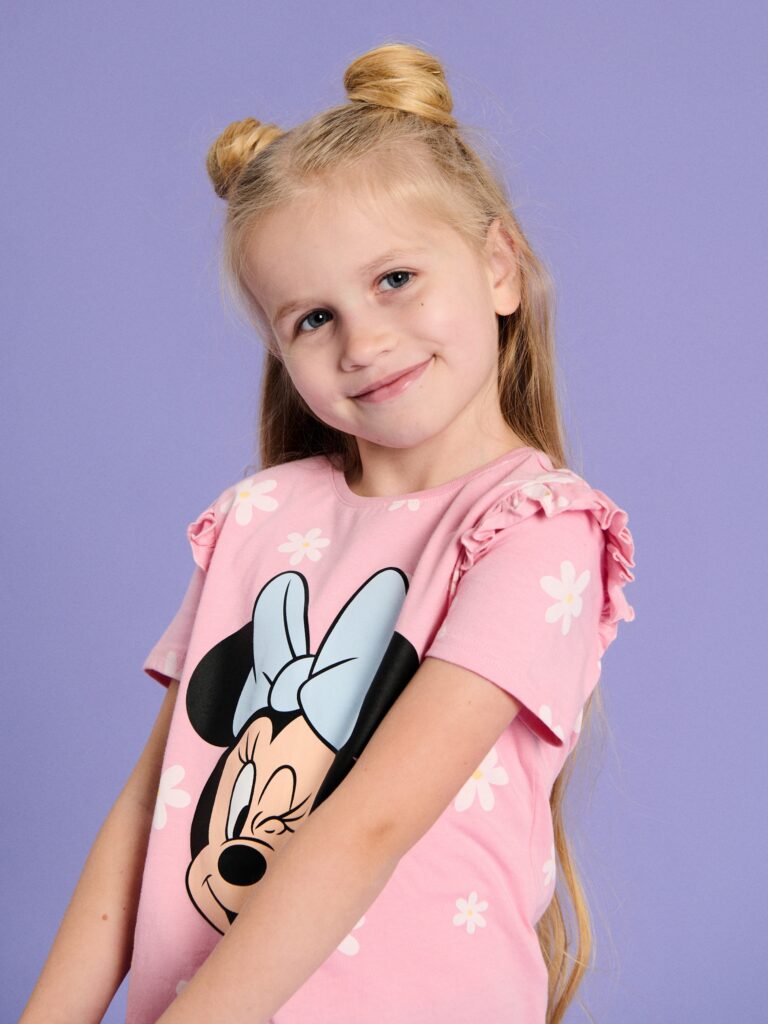 Tricou Disney din bumbac - roz - imagine 7