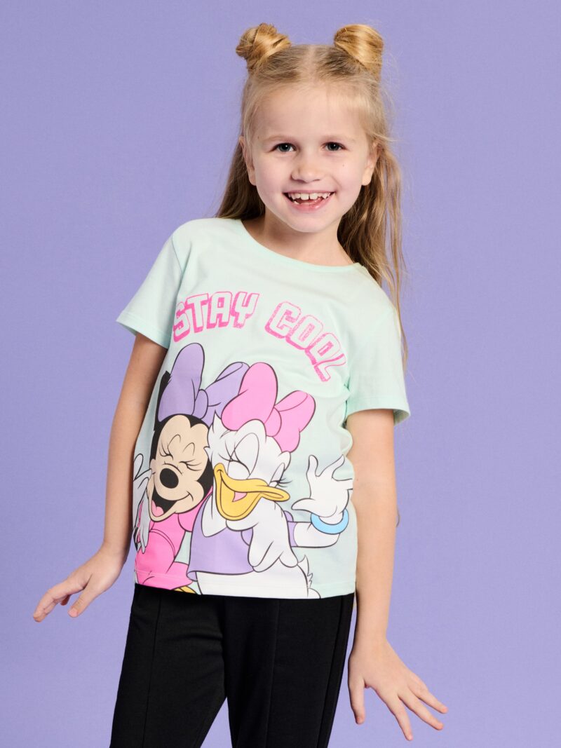 Tricou Disney din bumbac - verde-mentă preţ