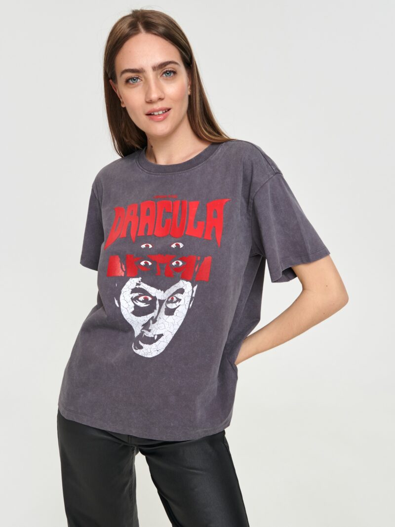 Cumpăra Tricou Dracula - gri-închis