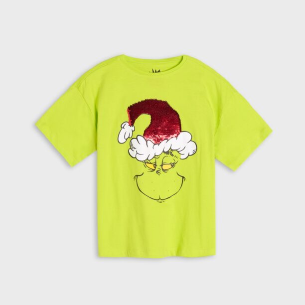 Original Tricou Grinch - verde-gălbui