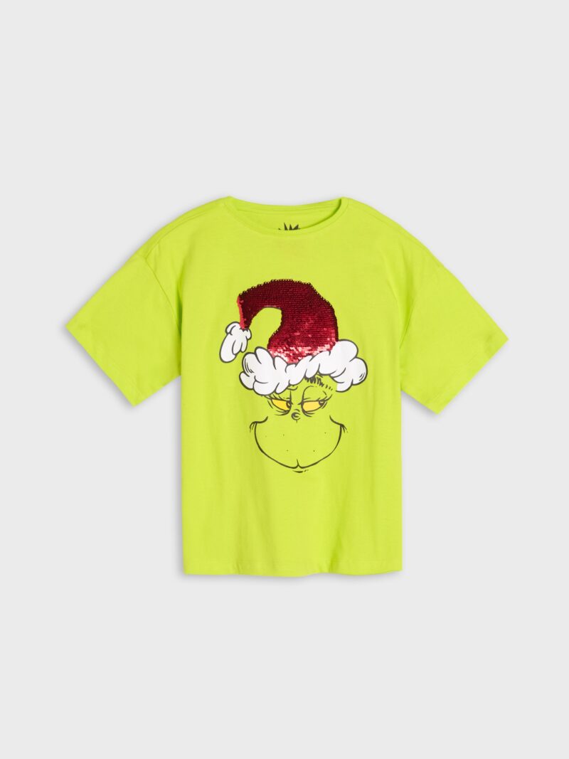 Original Tricou Grinch - verde-gălbui